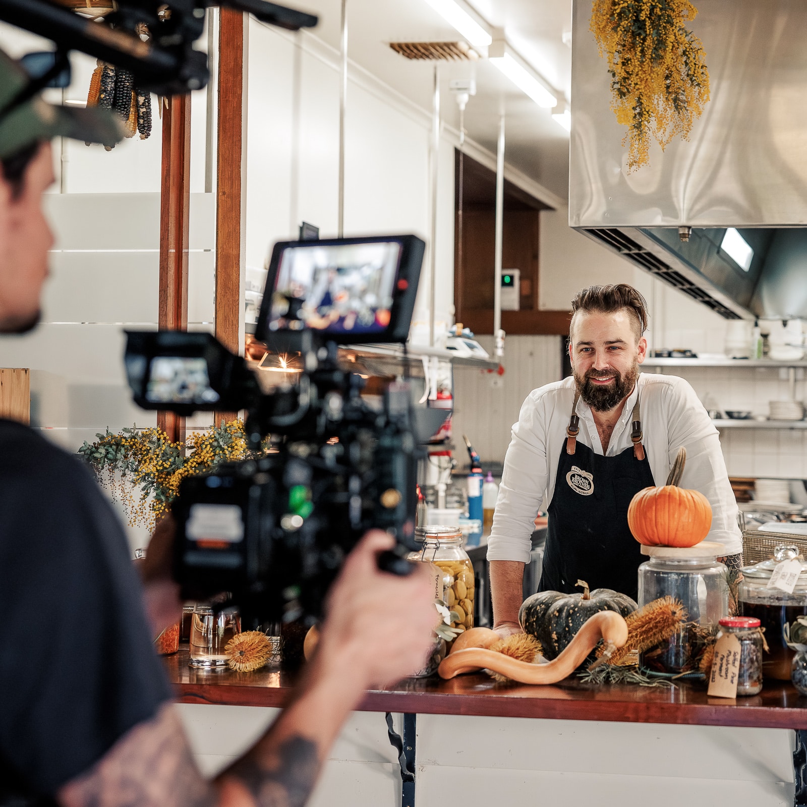 Behind the scenes filming at Brown Brothers